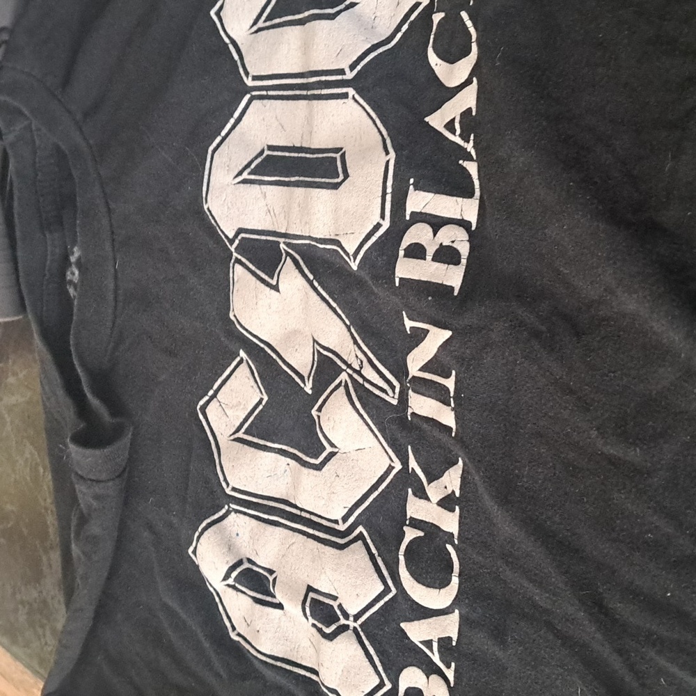 AC/DC Black Tee with White Logo